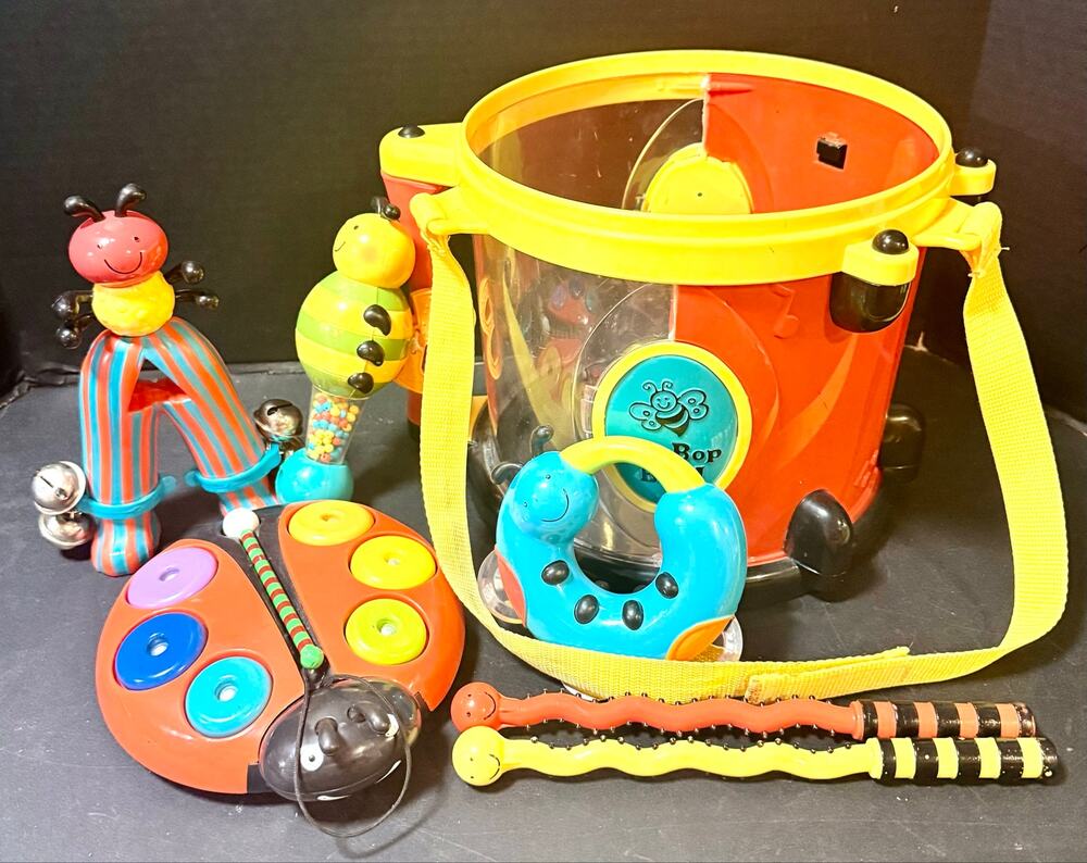 Bee Bop Band drum container ladybug xylophone bee maraca centipede